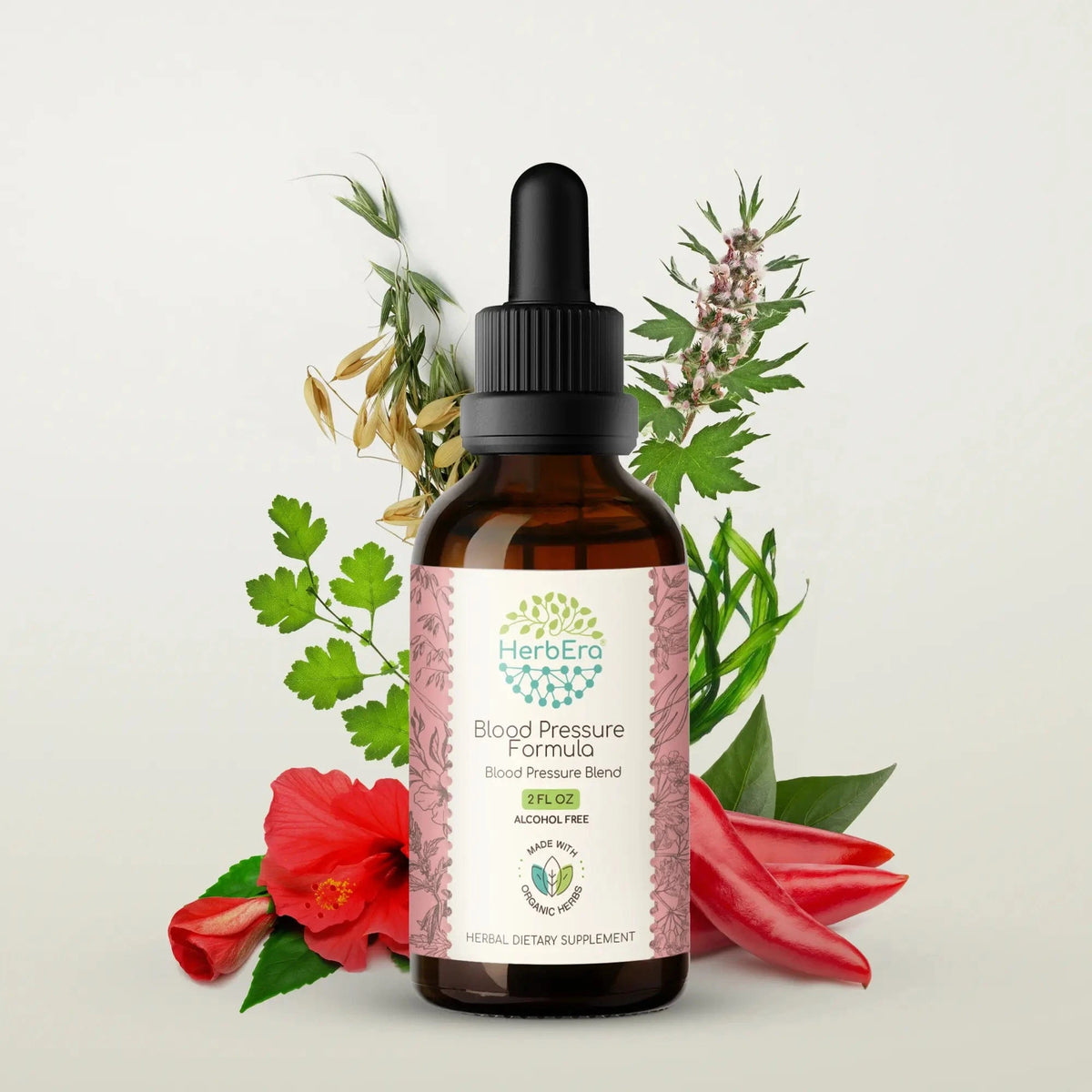 HerbEra Blood Pressure Formula Tincture 30ml bottle of liquid herbal extract for cardiovascular support