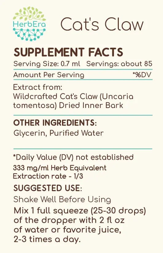 HerbEra Teinture de griffe de chat - Uno Vita AS