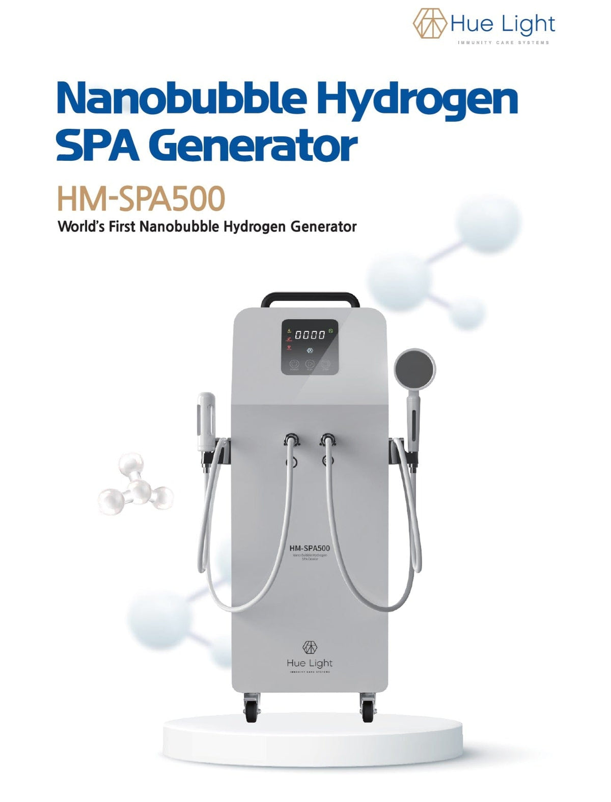 Hue Light HM-SPA500 brint SPA generator med 1 liters tank og nanoboblefunktion til brintbade