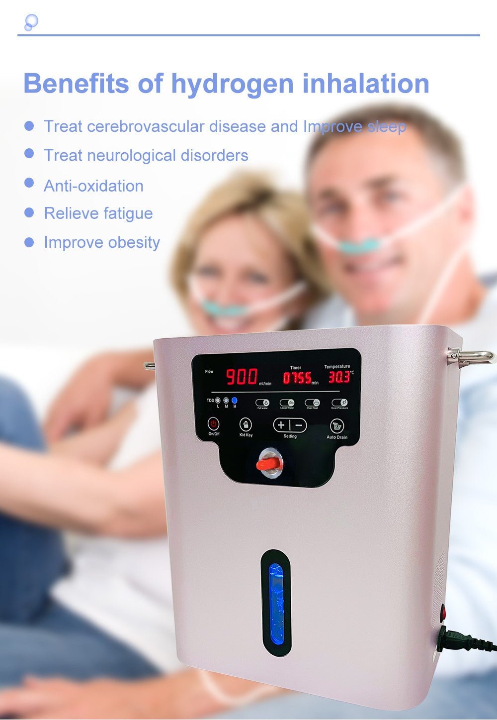 Wasserstoff-Inhalator GY-HX900 (600 ml H2) – Uno Vita AS