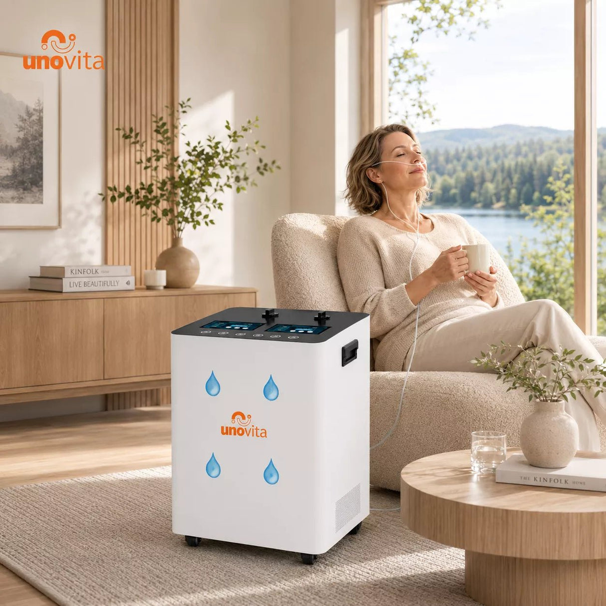 Inalatore di idrogeno a flusso grande da 6000 ml - (Generatore di idrogeno e ossigeno) - Uno Vita AS
