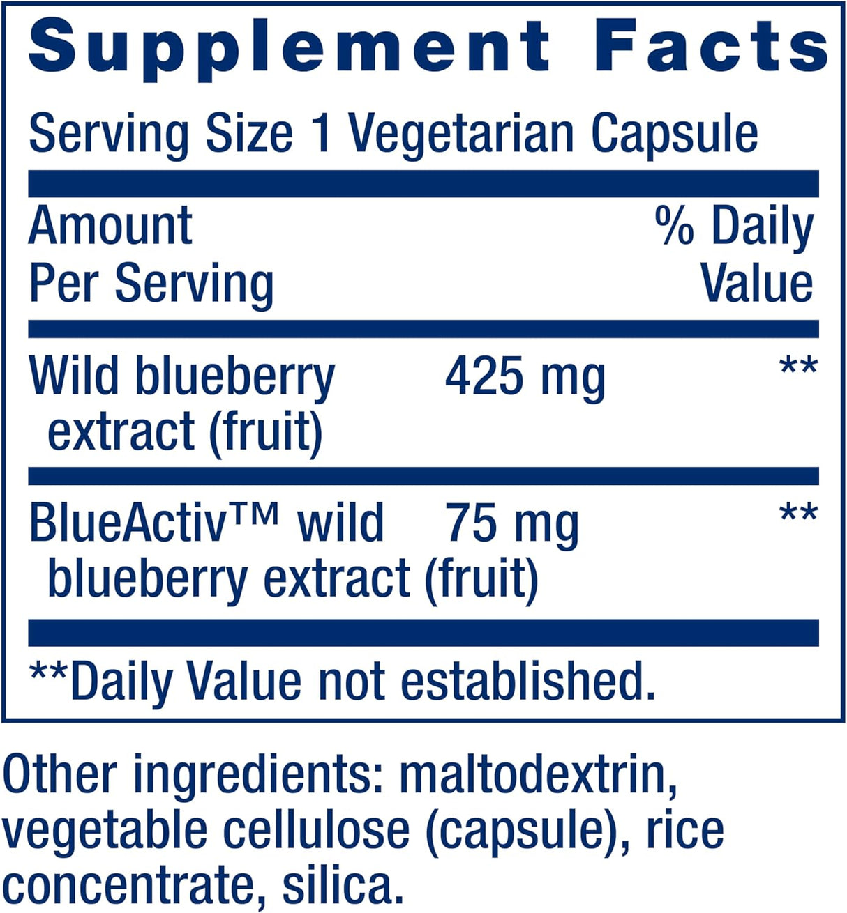 Life Extension Blueberry Extract Kapsler - Uno Vita AS