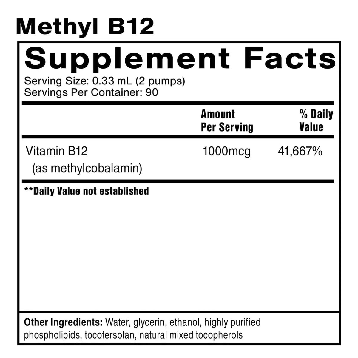 Liposomal Methyl B - 12, (30 ml) - Uno Vita AS