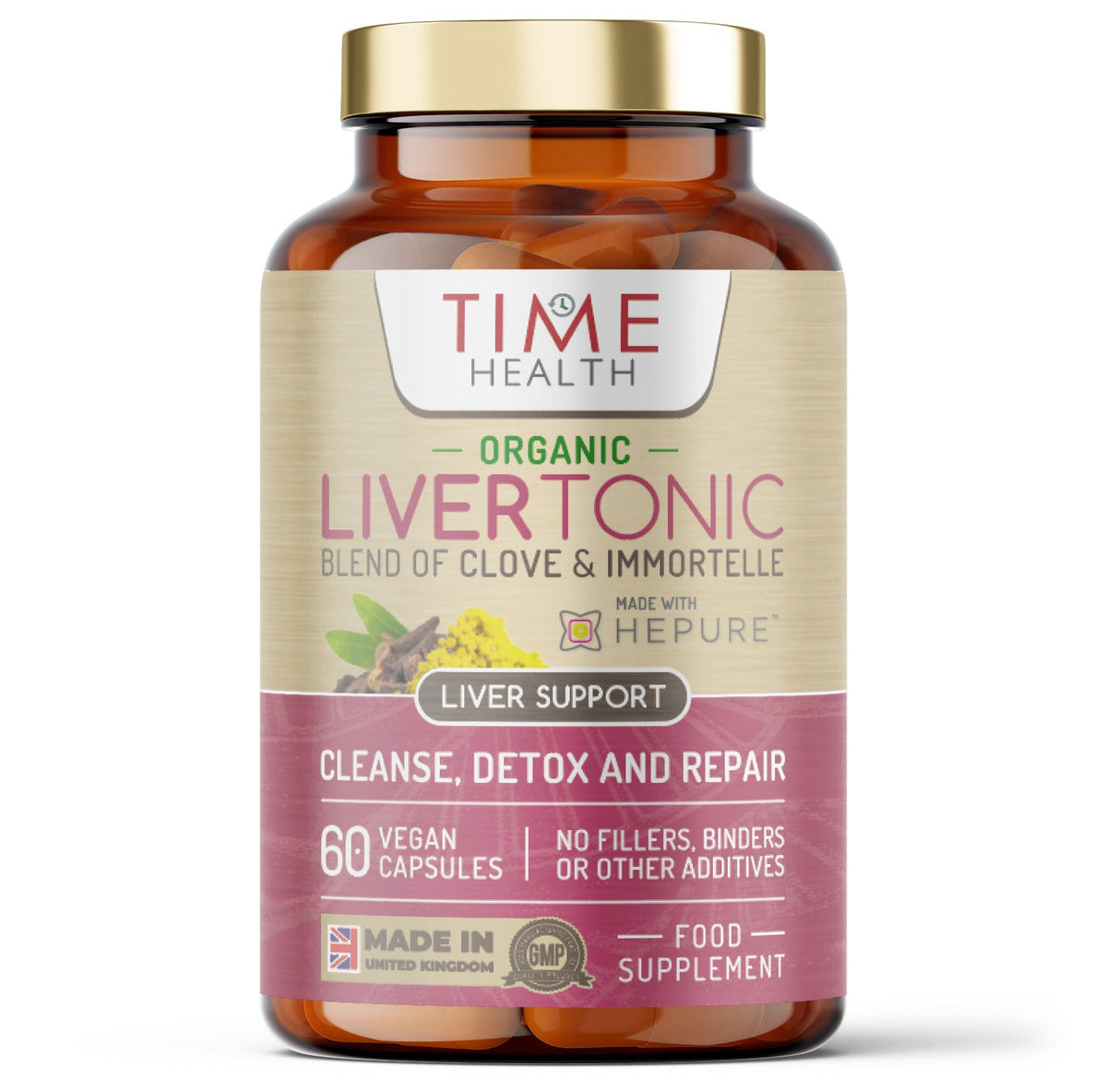LiverTonic Advanced Liver Cleanse Detox & Repair 60 capsule, integratore vegano per fegato con Hepure™