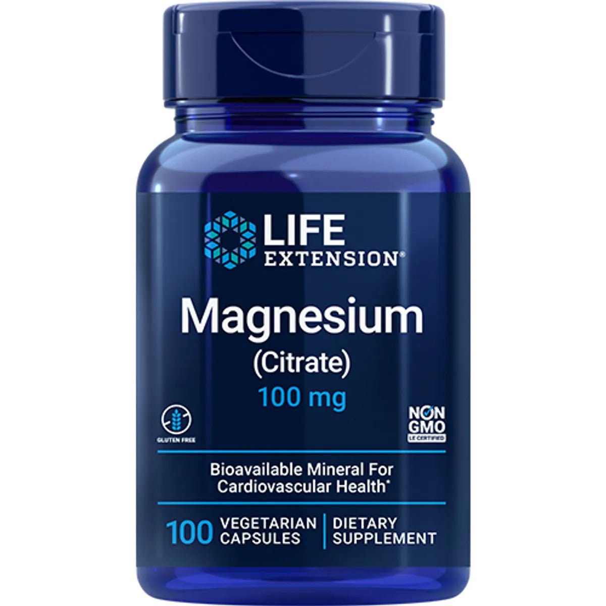 マグネシウム (クエン酸) 100 mg ボトル 100 カプセル、筋肉、神経、骨のためのクエン酸マグネシウム栄養補助食品