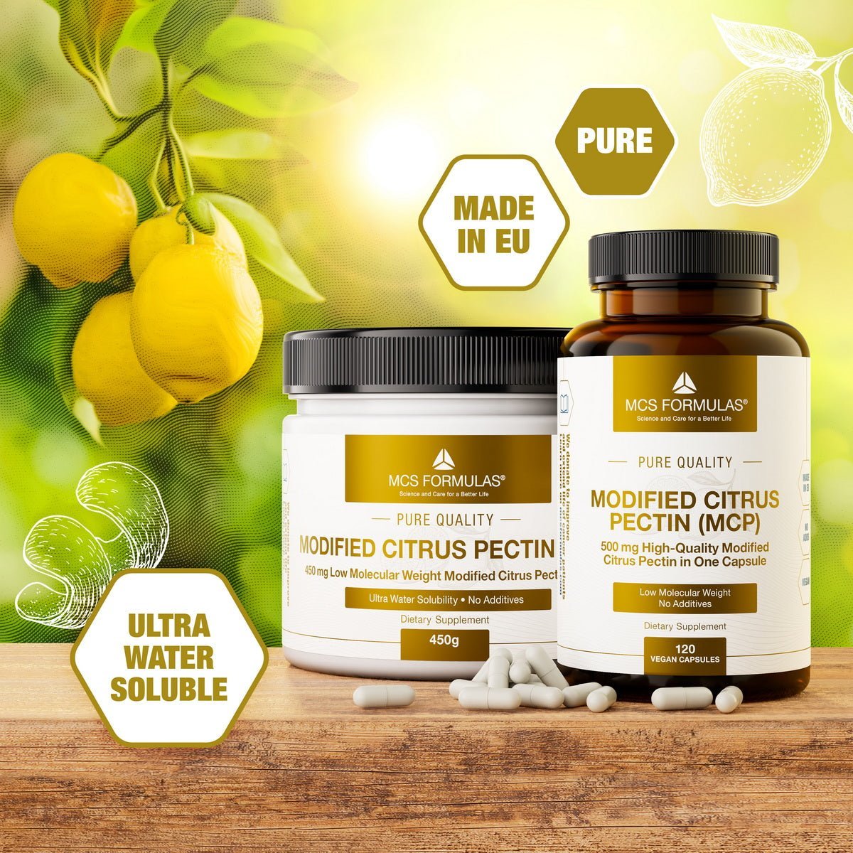 Modifierad citruspektin (500 mg kapslar) - Uno Vita AS