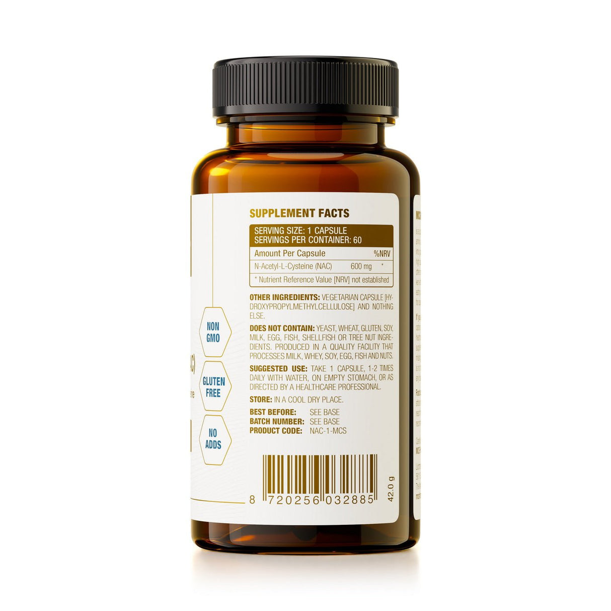 N - Acetyl - L - Cysteine (NAC - 600mg) - Uno Vita AS