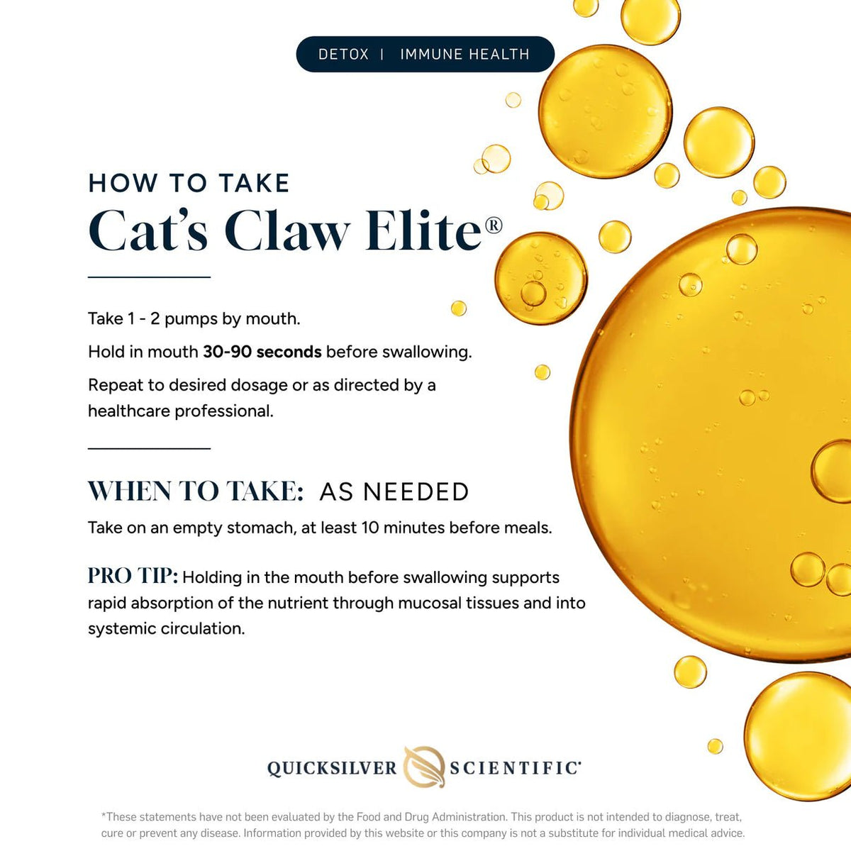 Nanoemulgeret Cat's Claw Elite (50 ml) - Uno Vita AS
