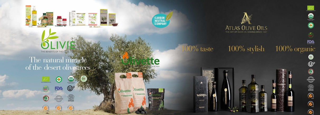 OLIVIE Plus 30x, ekstra-neitsytoliiviöljy 250 ml tummassa lasipullossa, vihreä etiketti ja taiteellinen muotoilu.