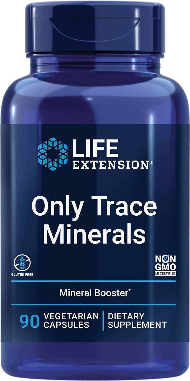 Only Trace Minerals mineral supplement in capsules, vegetarian and non-GMO with zinc, chromium, boron and vanadium