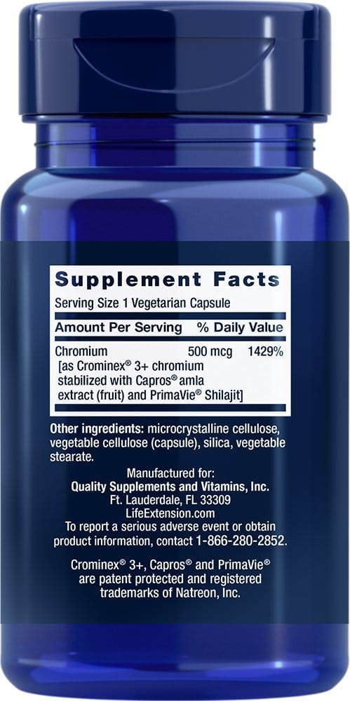 Optimiertes Chrom mit Crominex 500mcg (60) – Uno Vita AS
