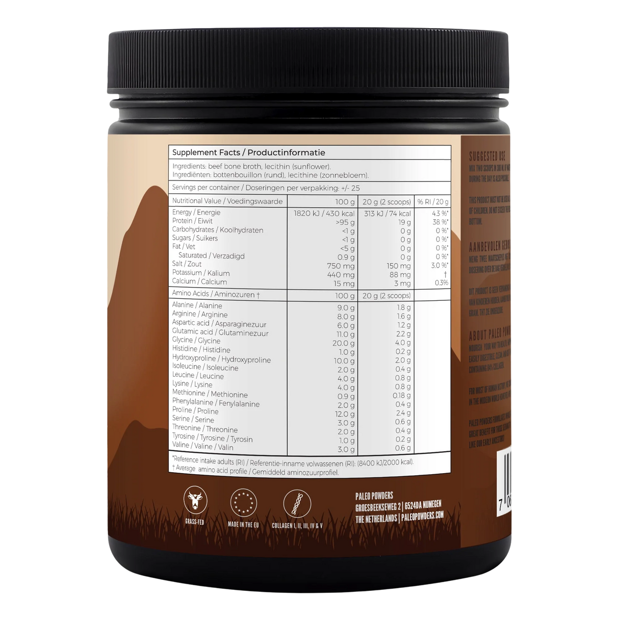 Paleo Collagen Hydrolyzate – Grass-Fed (500 grams)