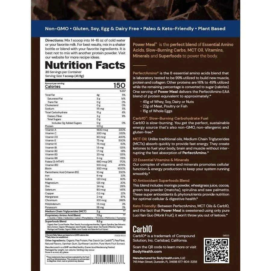 Perfect Amino Power Meal Dunkle Schokolade – Uno Vita AS
