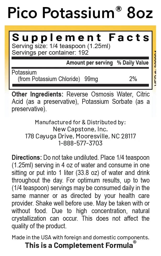 Pico Potassium (240 ml) - Uno Vita AS