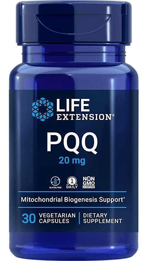 Life Extension PQQ 20mg, 30 Vegetarian Capsules for Mitochondrial Biogenesis