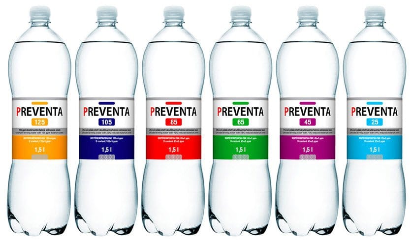 Preventa 105 deuterio - agua potable agotada (18 litros) - Uno Vita AS
