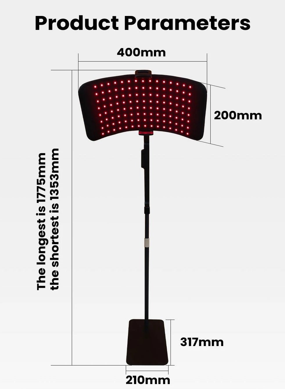 Red Light Therapy Belt Panel (Flexible with stand) - Uno Vita AS