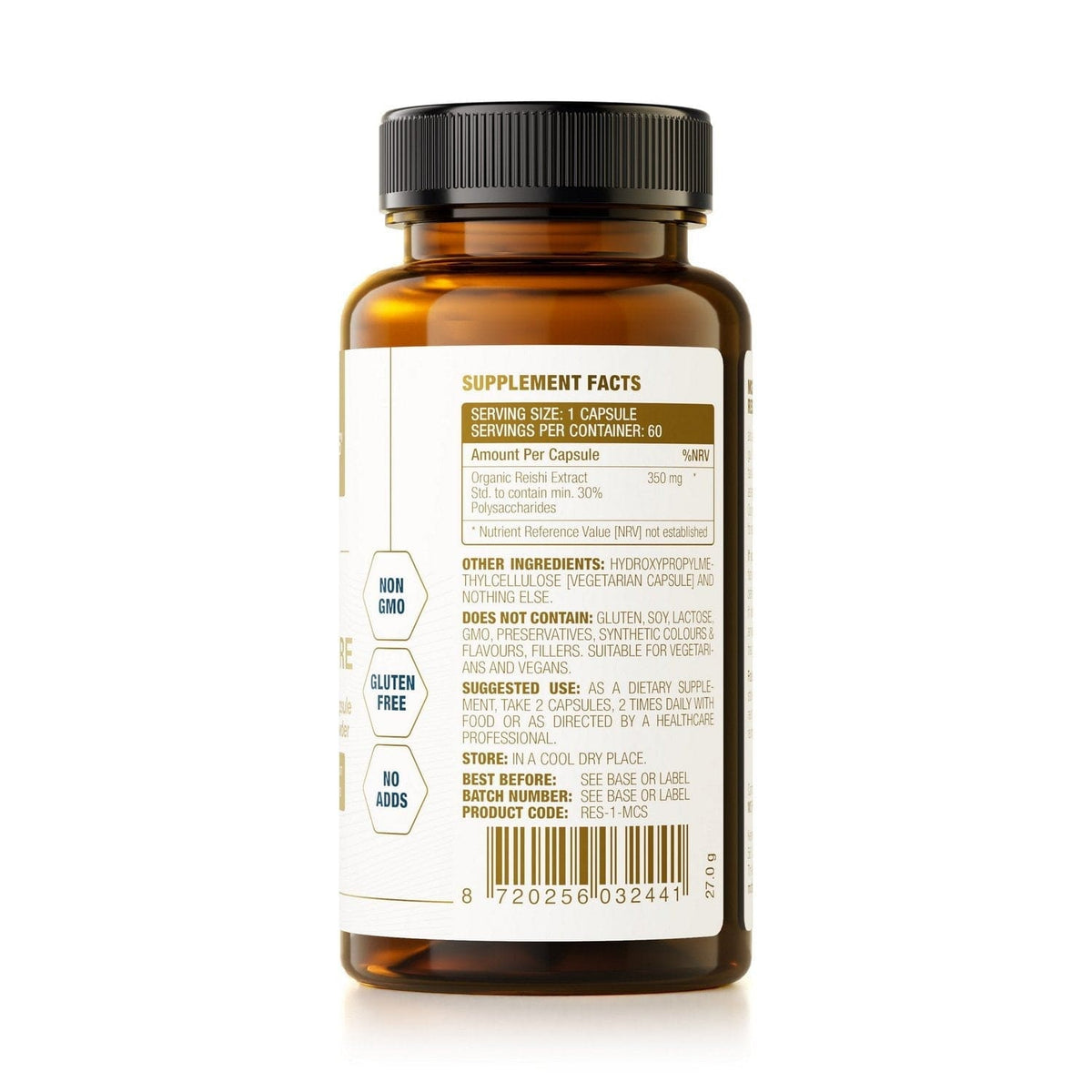 Reishi-Extrakt rein – 60 Kapseln – Uno Vita AS
