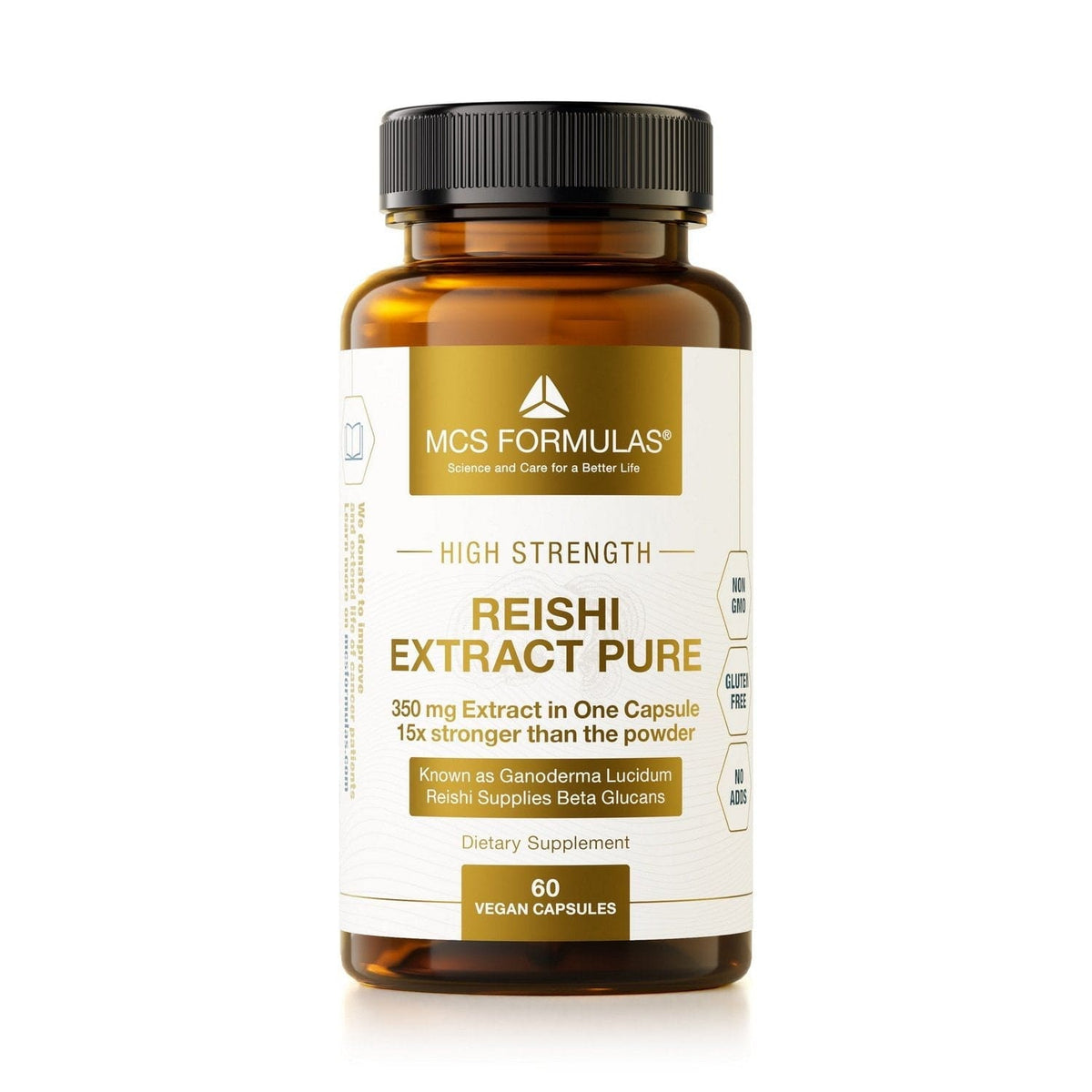 Reishi-Extrakt pur 60 Kapseln mit 350 mg Bio-Reishi-Extrakt und mindestens 30 % Polysacchariden