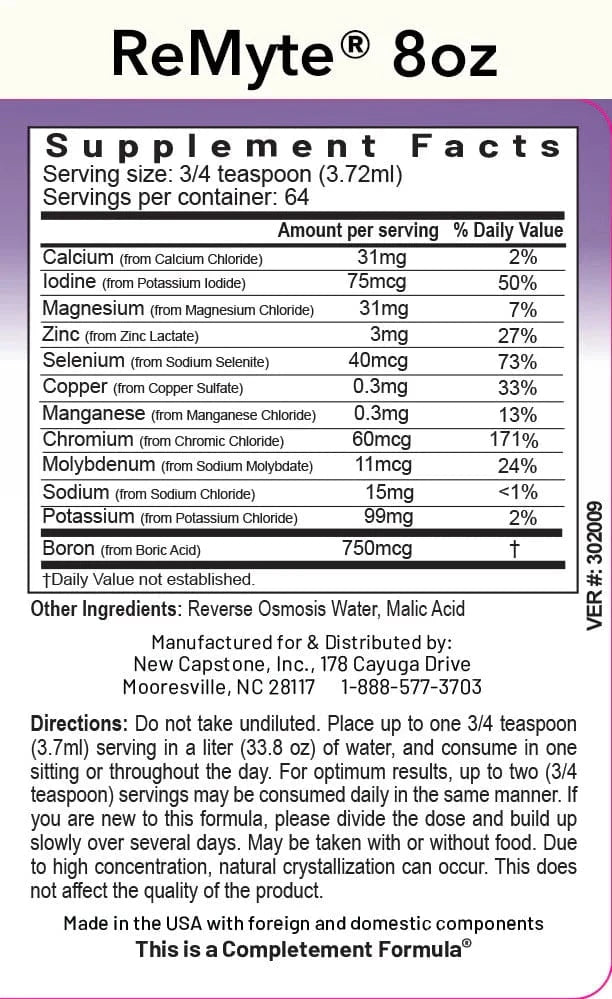 Solución mineral ReMyte (480 ml) - Uno Vita AS