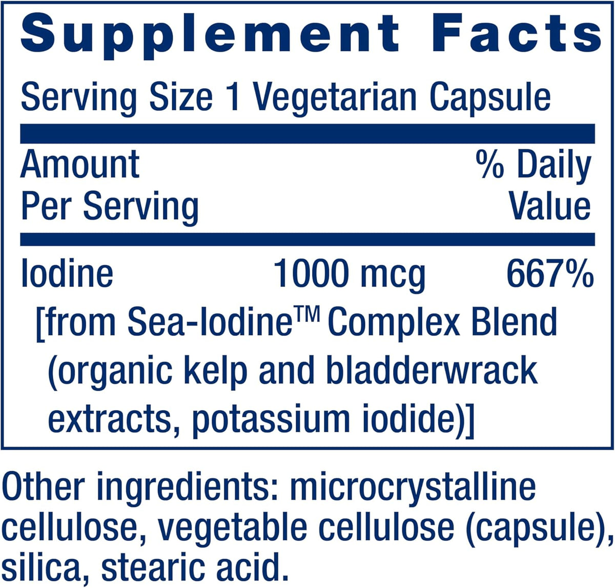 Mare - Iodio, 1000 mcg, 60 capsule vegetariane - Uno Vita AS