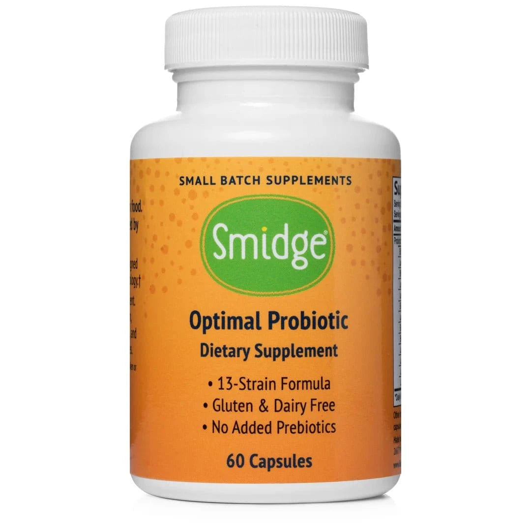 Smidge Optimal Probiotic kosttilskud med 60 kapsler, 13 probiotiske stammer og ren formel uden præbiotika