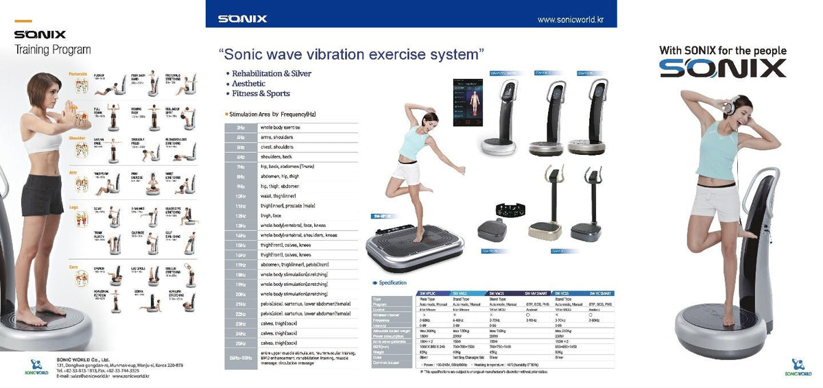 VibraSonic SonicWave Standing Vibration Platform - Stimulation avancée de tout le corps - Uno Vita AS