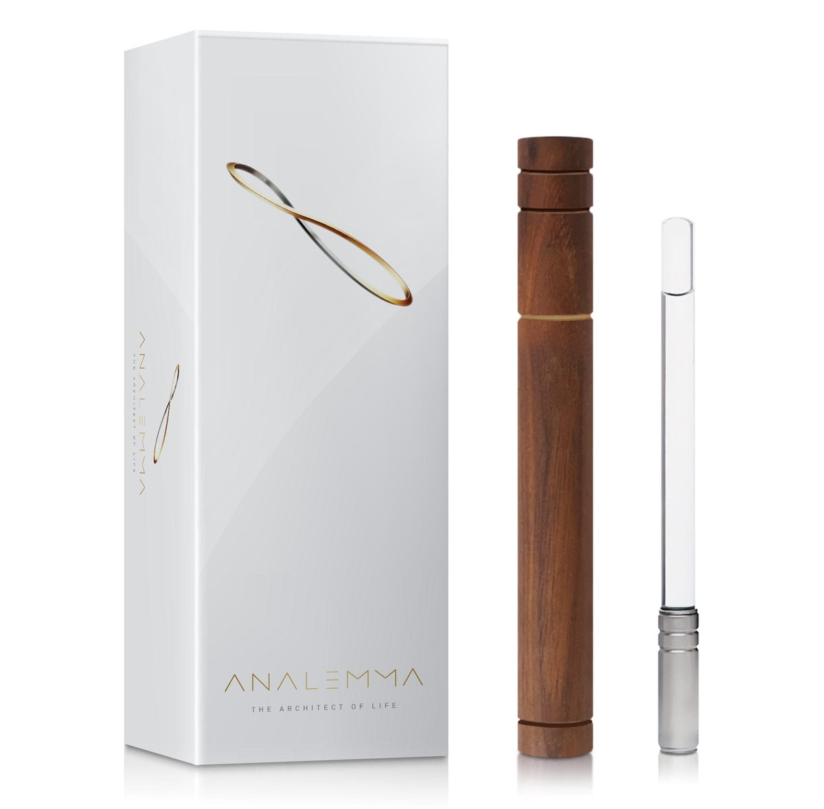 Analemma Wand Luxury Walnut en nogal con delgado núcleo de cuarzo y caja de acero inoxidable