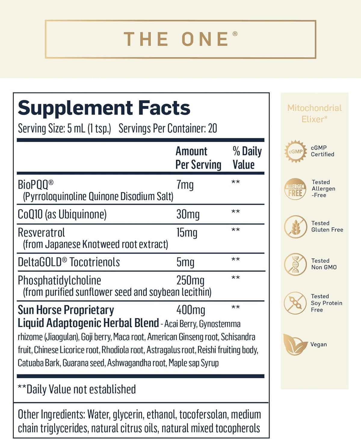 The One - suplemento energético liposomal para las mitocondrias - Uno Vita AS
