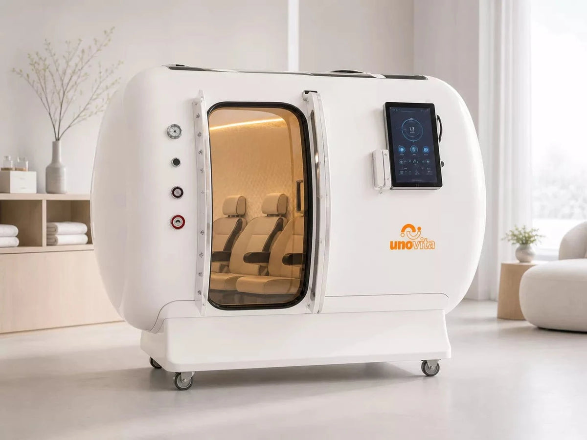 Uno Vita – Macypan HE5000Plus (1–4 Personen) Mehrplatz-Hyperbare-Sauerstoff-Therapiekammer mit Hartschale – Uno Vita AS