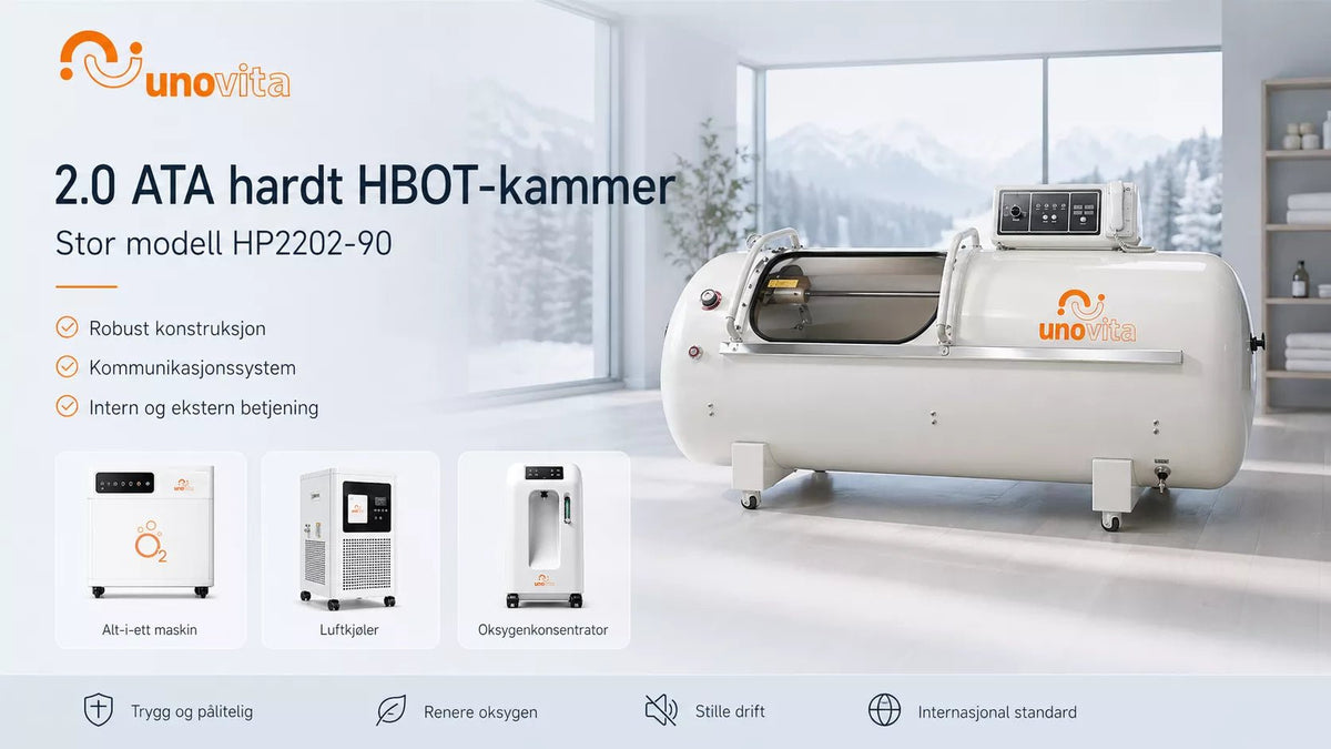 Uno Vita – Macypan HP2202 - 90 2.0 ATA – Grote HBOT-kamer met harde schaal - Uno Vita AS