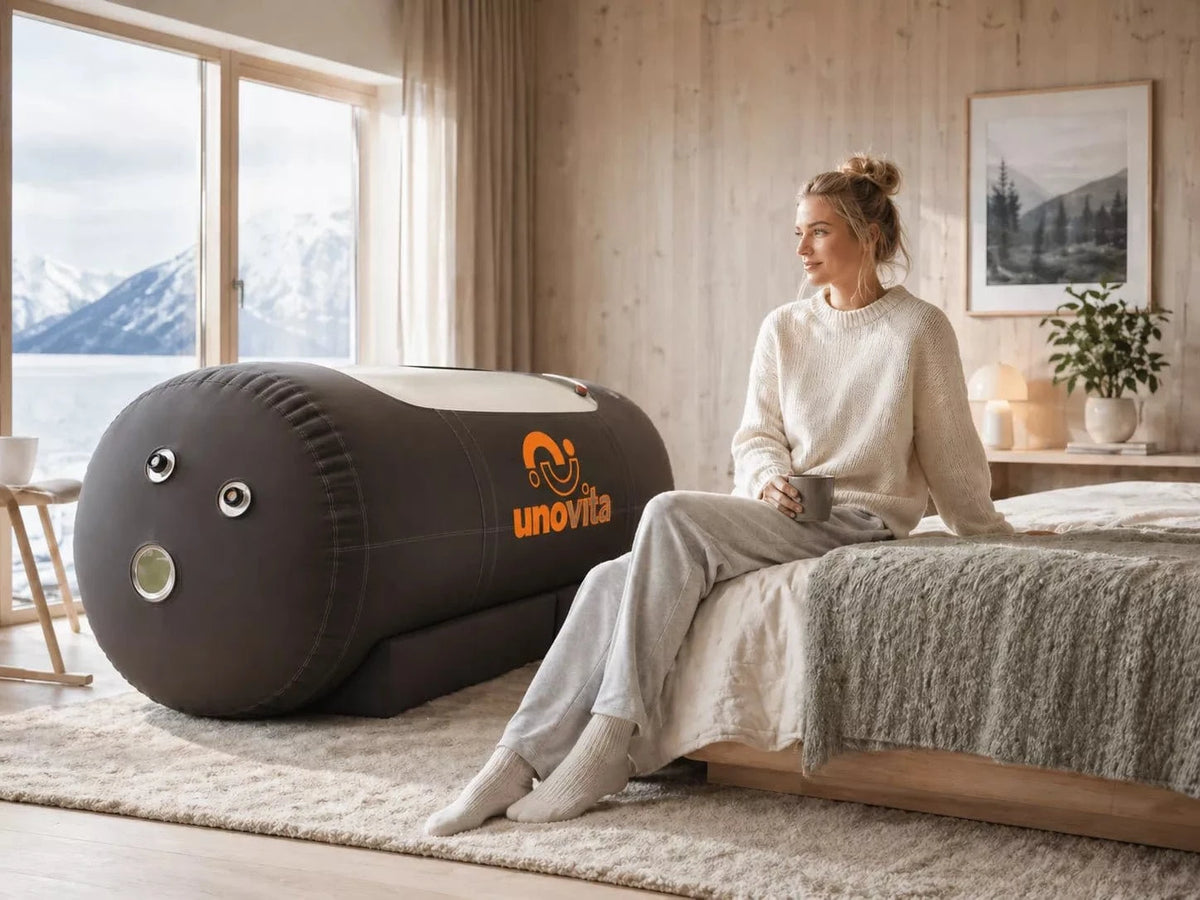 Uno Vita Macypan ST901 weich liegende HBOT-Kammer 1,5 ATA mit großen Fenstern und geräumigem 225 x 90 x 90 cm Design