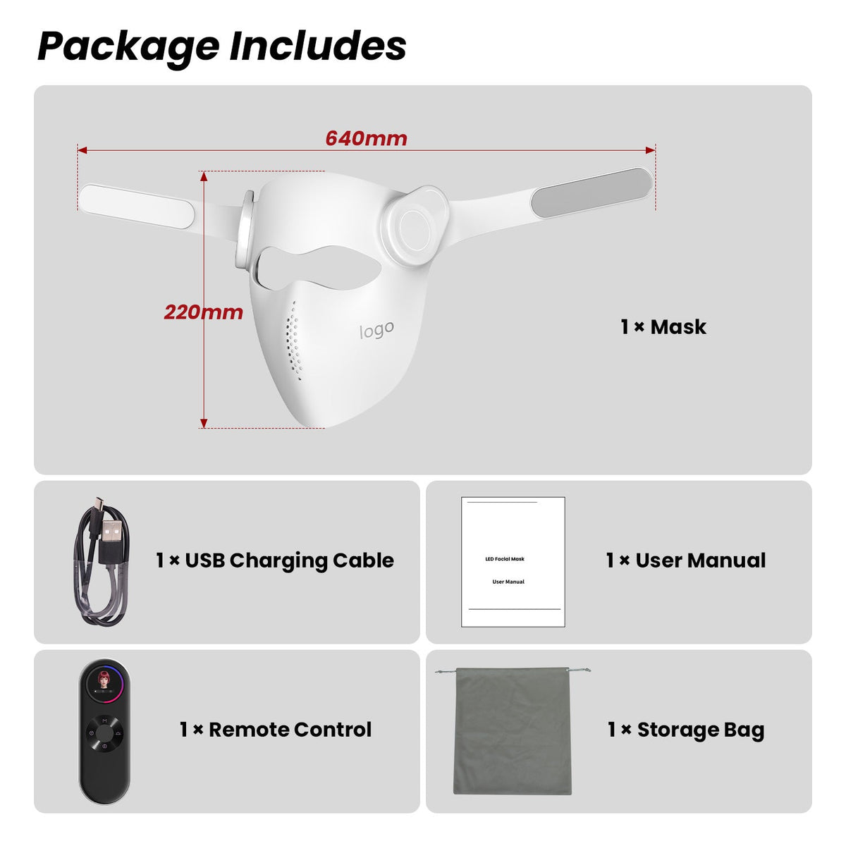 Uno Vita Pro Light Mask 1064: máscara de terapia láser + LED inalámbrica de grado médico - Uno Vita AS