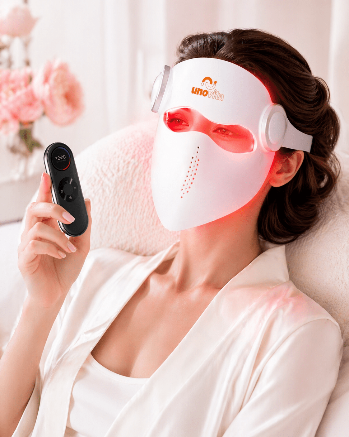 Uno Vita Pro Light Mask 1064 – medical grade wireless LED + laser therapy mask - Uno Vita AS