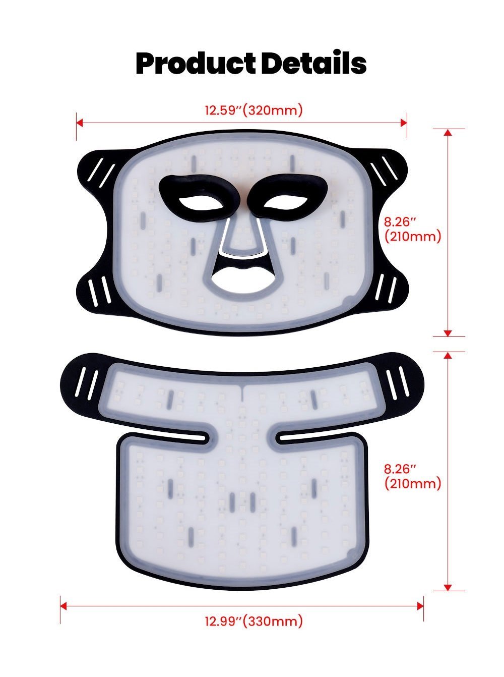 Fortschrittliche LED-Lichttherapie-Schönheitsmaske für das Gesicht – Uno Vita AS