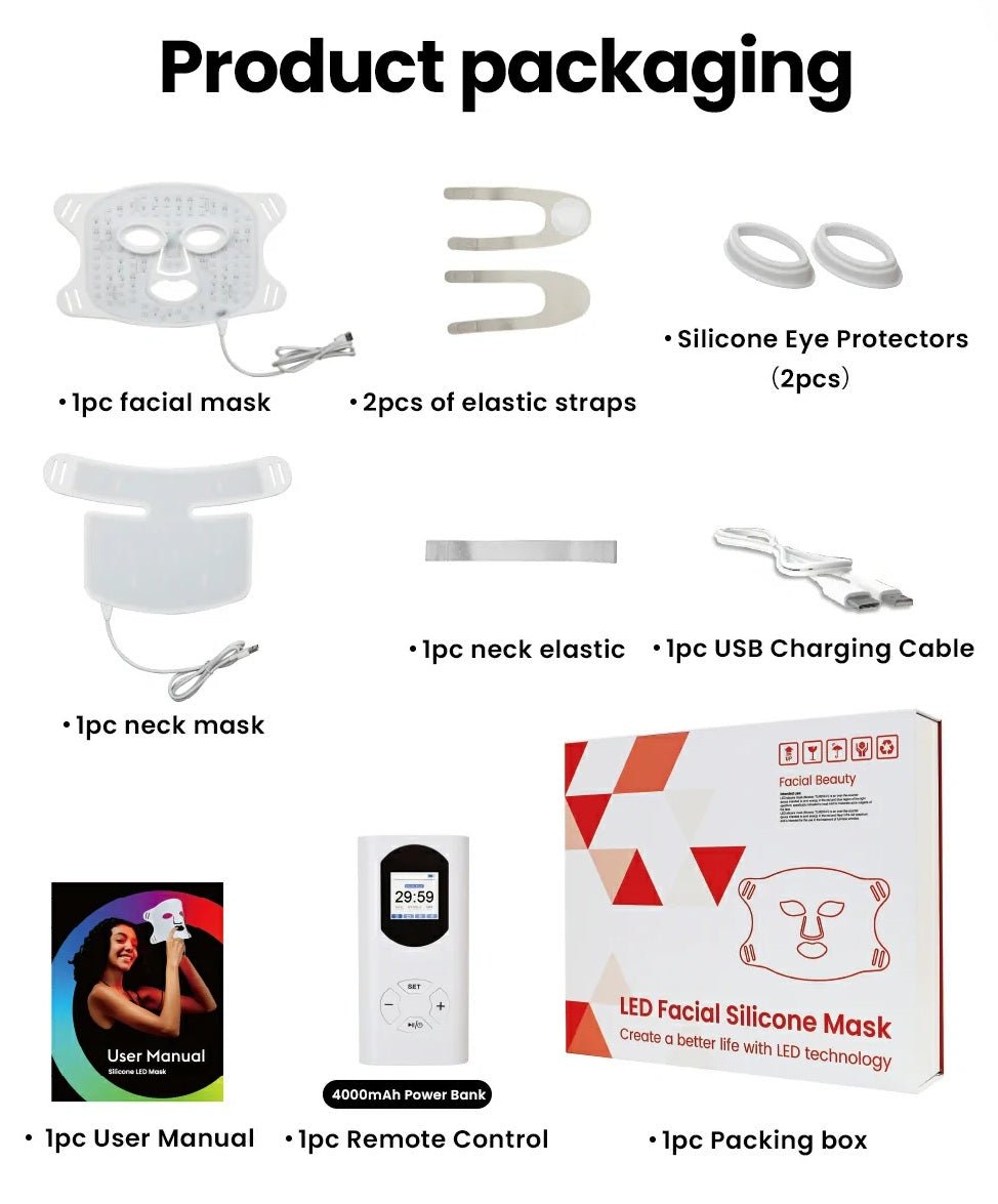 Uno Vita`s Advanced Beauty LED Light Therapy Facemask TLM200 - K 510 - Uno Vita AS