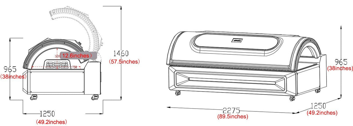Cama de terapia de luz roja Merican de Uno Vita M5N+ profesional de cuerpo completo PBM - Uno Vita AS