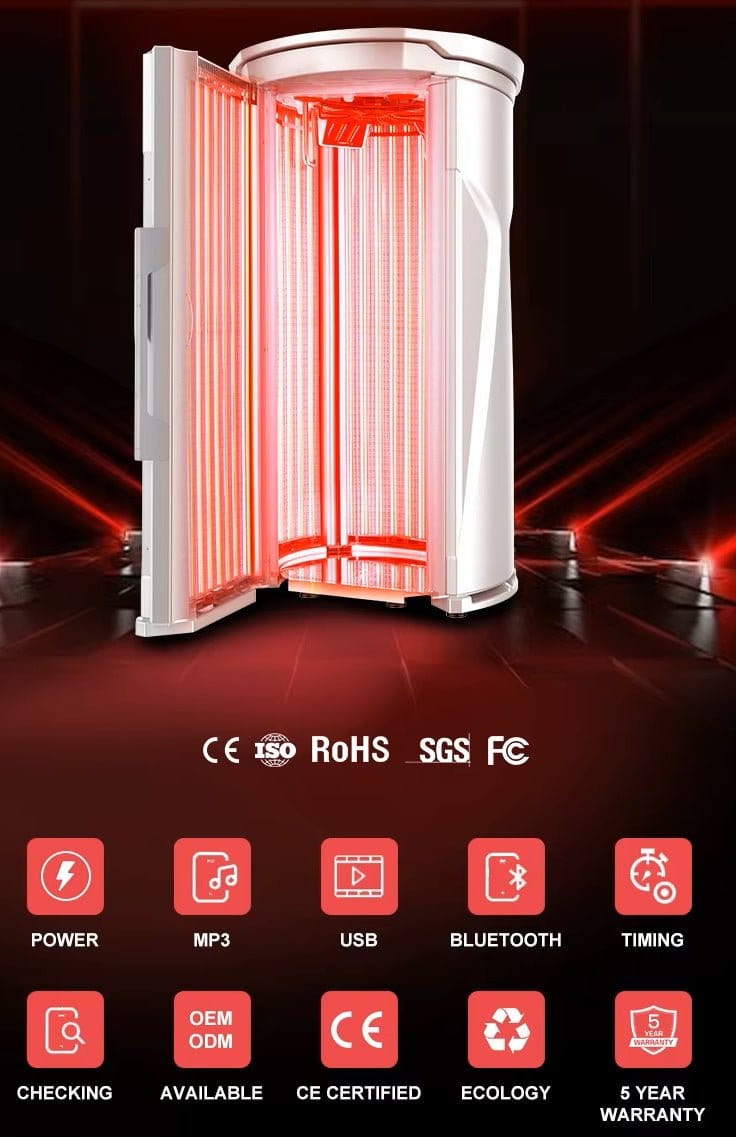 Uno Vitas Merican Red Light Therapy Booth M11 Plus – Professionel Stand Up PBM 7000W - Uno Vita AS