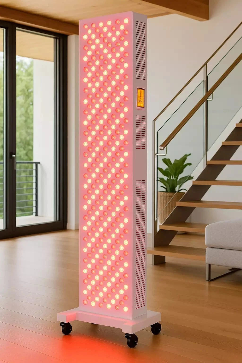 Uno Vita RLPROMax600 hvidt rødt lyspanel med 576 LED'er og 9 bølgelængder til lysterapi for hele kroppen