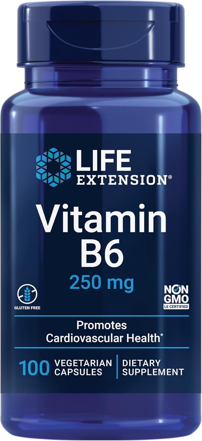Vitamina B6 (250 mg, 100 cápsulas vegetales) - Uno Vita AS