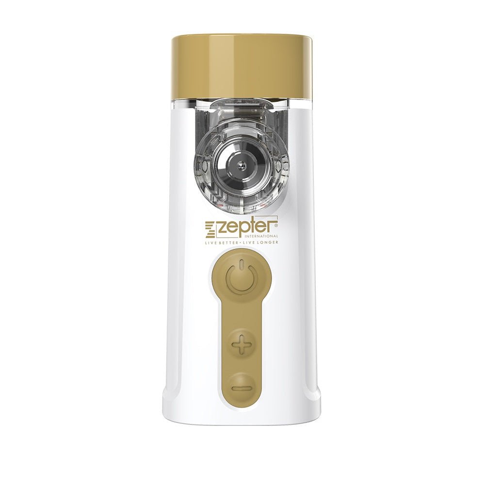 Nébuliseur portable ZeptAir à mailles avec un design compact, un gobelet à médicaments et un appareil portatif rechargeable pour l'inhalation