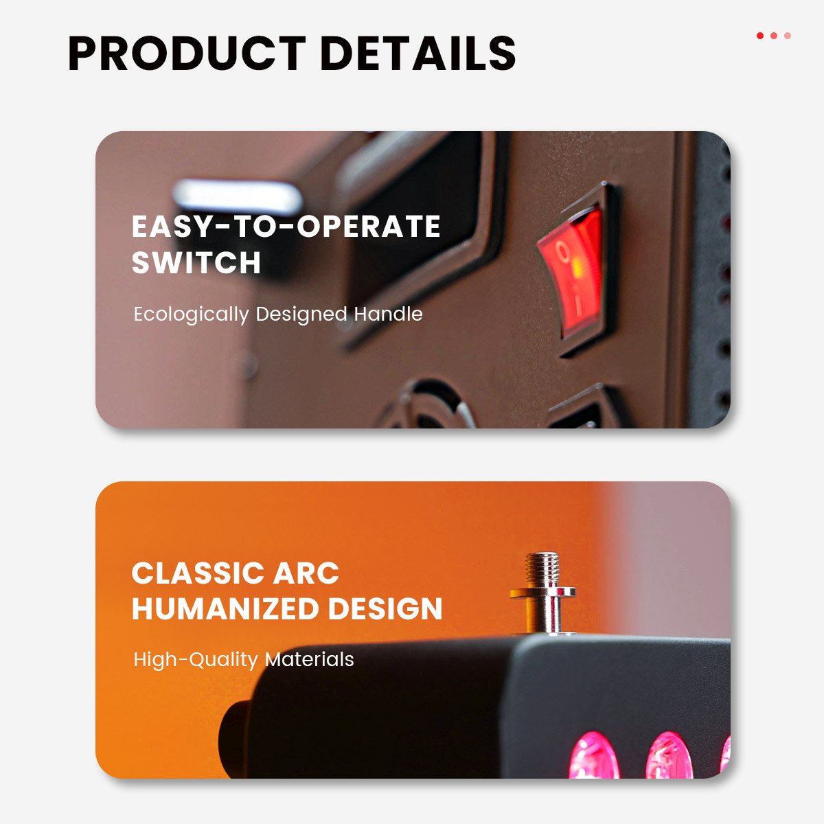 Panel de terapia de luz roja RL450MaxC de Uno Vita (negro)