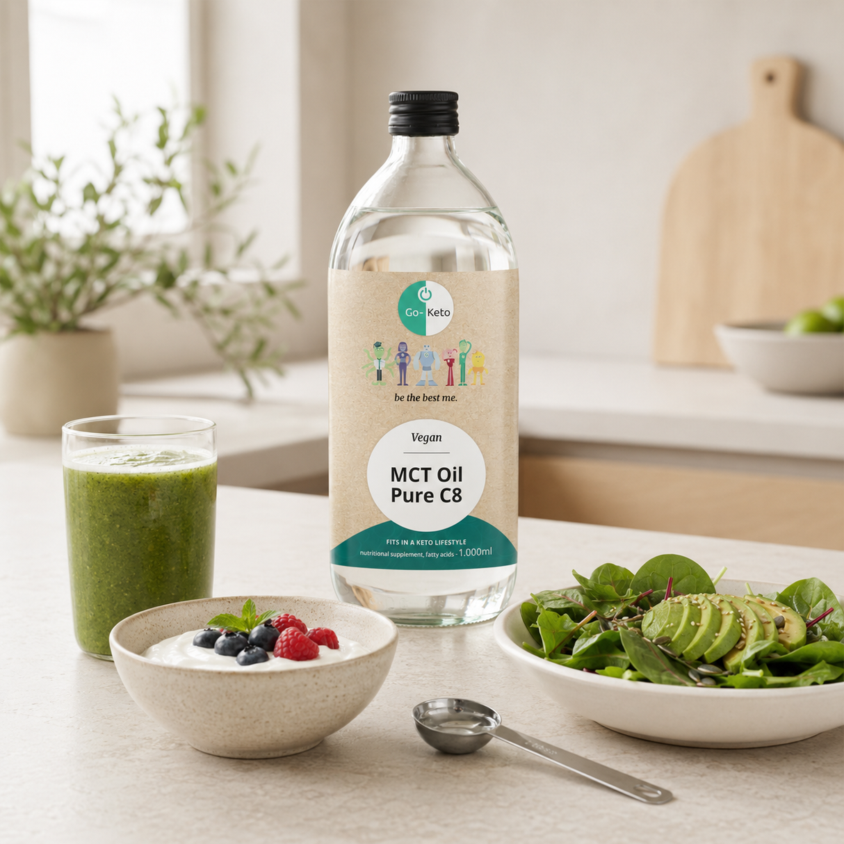 Go-Keto MCT-Öl (reine Kokosnuss 1000 ml)