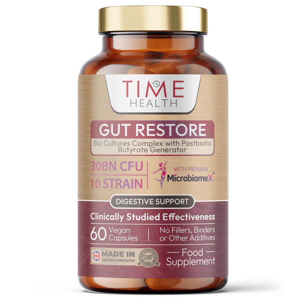 Gut Restore – 12 Strain Probiotic & Postbiotic – MicroBiomeX