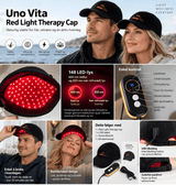Uno Vita Red Light Therapy Cap (148 LED'er, 660/850 nm)