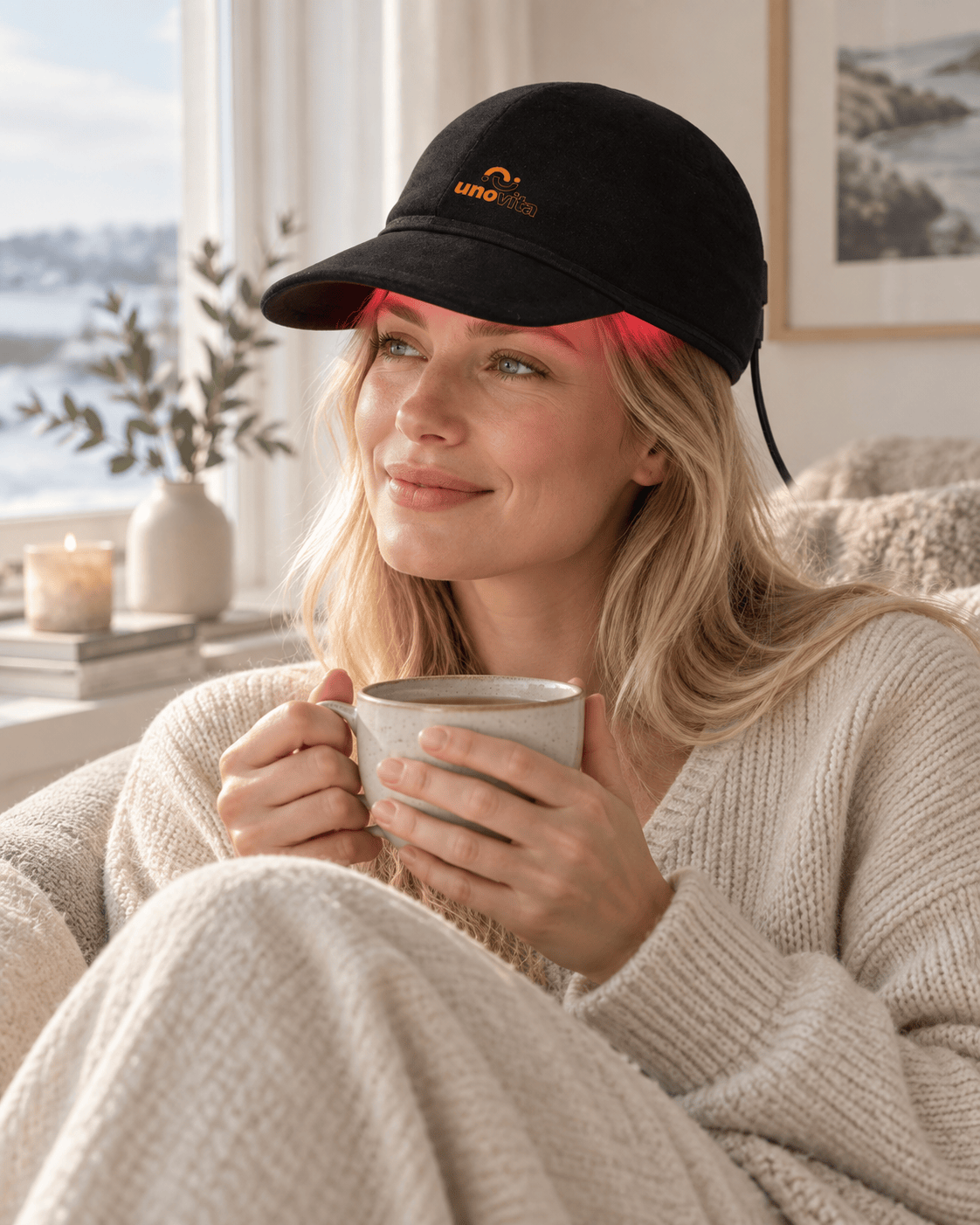 Uno Vita Red Light Therapy Cap (148 LED'er, 660/850 nm)