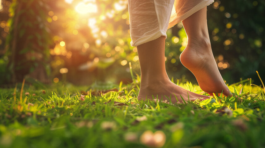 Earthing and grounding yoga and fitness food