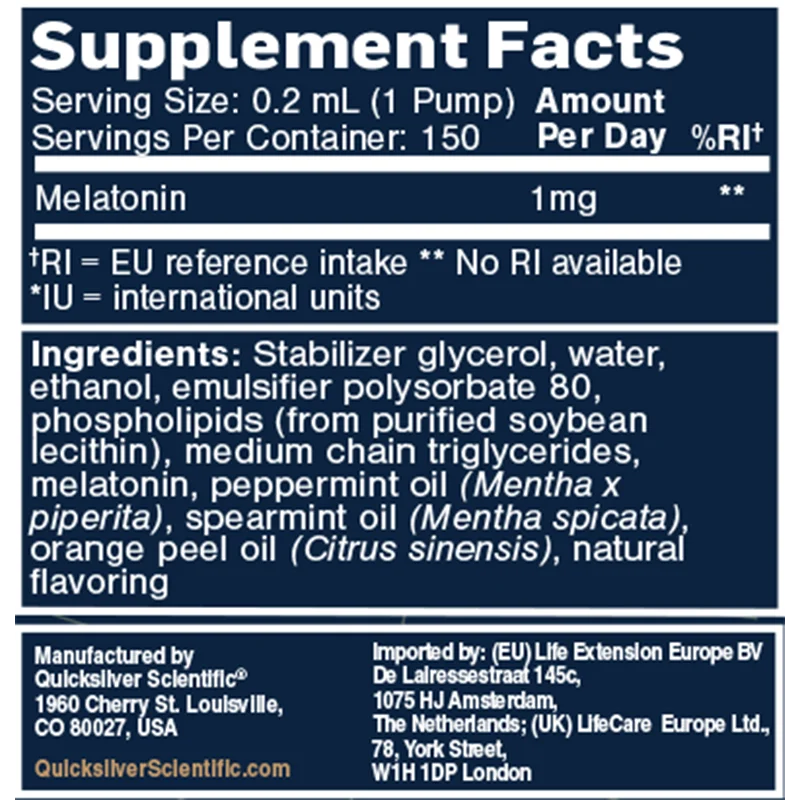 Mélatonine liposomale (30 ml)