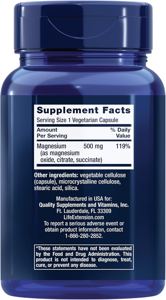 Capas de magnesio 500 mg (100)