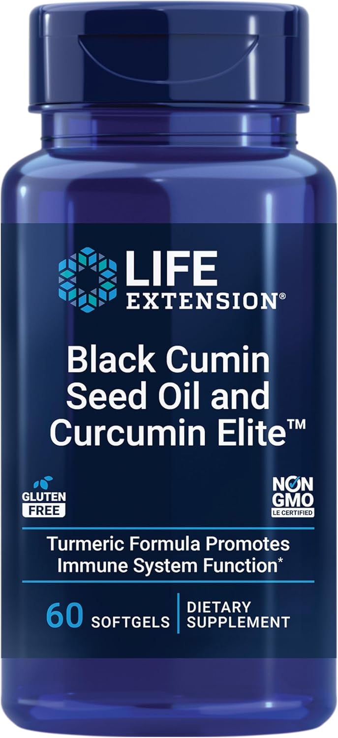 Aceite de semilla negra con extracto de cúrcuma Curcumin Elite ™